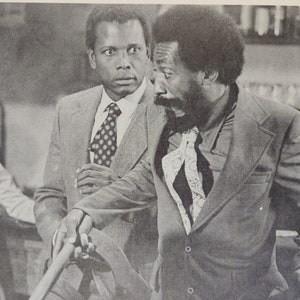 Uptown Saturday Night-An Original Vintage Lobby Card of Sidney Poitier&#39;s High Stakes, Uptown Hustle with Harry Belafonte and Rosalind Cash.