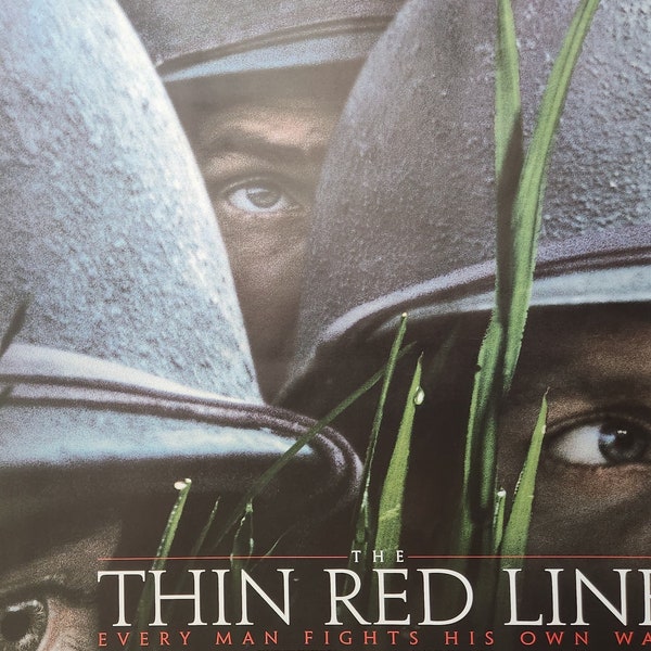 The Thin Red Line-Ein Original Vintage Filmplakat für Terrence Malick's Lyrical War Poem mit Sean Penn, George Clooney und John Cusack