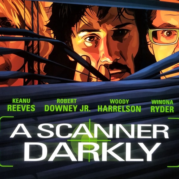A Scanner Darkly-Original Movie Poster for Richard Linklater's Adaptation of the Philip K. Dick Thriller with Keanu Reeves and Winona Ryder