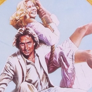 Il gioiello del Nilo - Manifesto originale del film d&#39;epoca dell&#39;oltraggioso sequel egiziano con Michael Douglas, Kathleen Turner e Danny DeVito