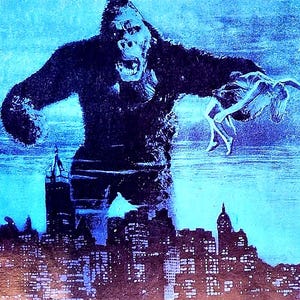 KING KONG-An Original Vintage Movie Poster of Merian C. Coopers Masterpiece with Fay Wray, Robert Armstrong, Bruce Cabot and Sam Hardy