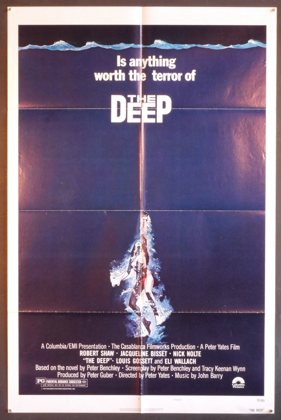 THE DEEP USオリジナル映画ポスター The Deep-an Original Vintage Movie Poster for Peter Benchleys