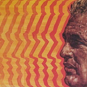 Cool Hand Luke-A Rare Original Vintage Movie Poster of the Iconic Southern Chain Gang Drama with Paul Newman and George Kennedy