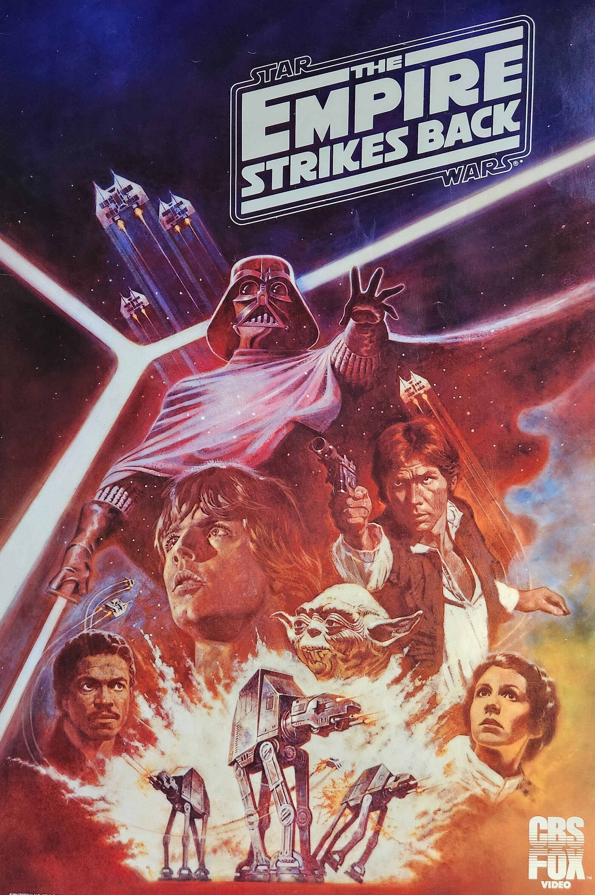 Star Wars: The Empire Strikes Back-Original Vintage Movie Poster for the Star Wars sequel with Mark Hamill, Carrie Fisher and Harrison Ford