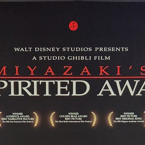Spirited Away-Original Vintage Movie Poster for Hayao Miyazakis Fantastic Tale of Mystical Spirits with Suzanne Pleshette, and James Marsden image 6