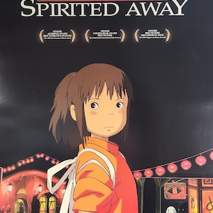 Spirited Away-Original Vintage Movie Poster for Hayao Miyazakis Fantastic Tale of Mystical Spirits with Suzanne Pleshette, and James Marsden image 4
