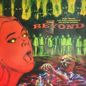 El póster de película Vintage Beyond-Original de Gateway Zombie Chiller de Lucio Fulci con Catriona MacColl, David Warbeck y Veronica Lazar