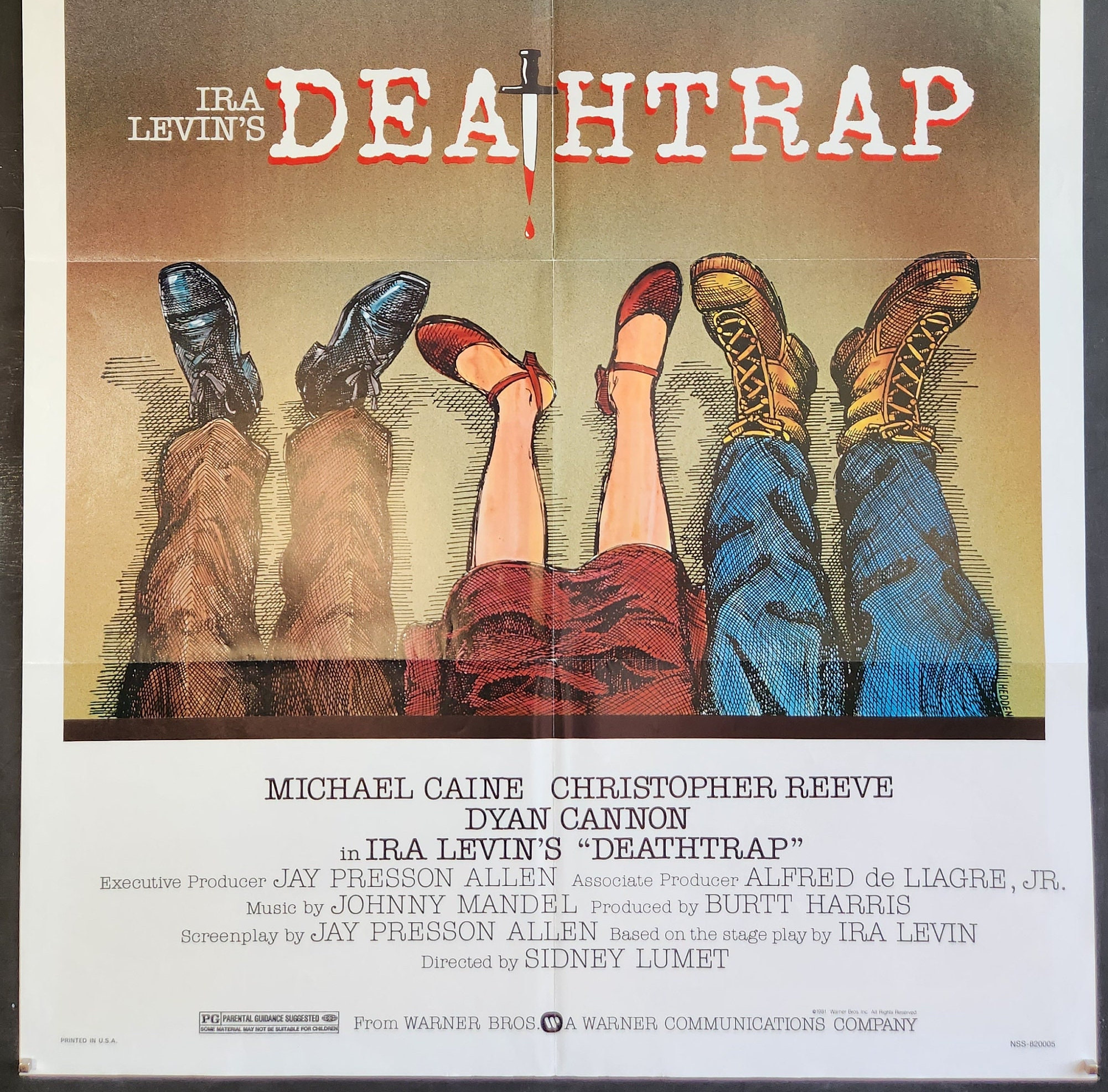 Deathtrap-an Original Vintage Movie Poster of Sidney Lumet's Who