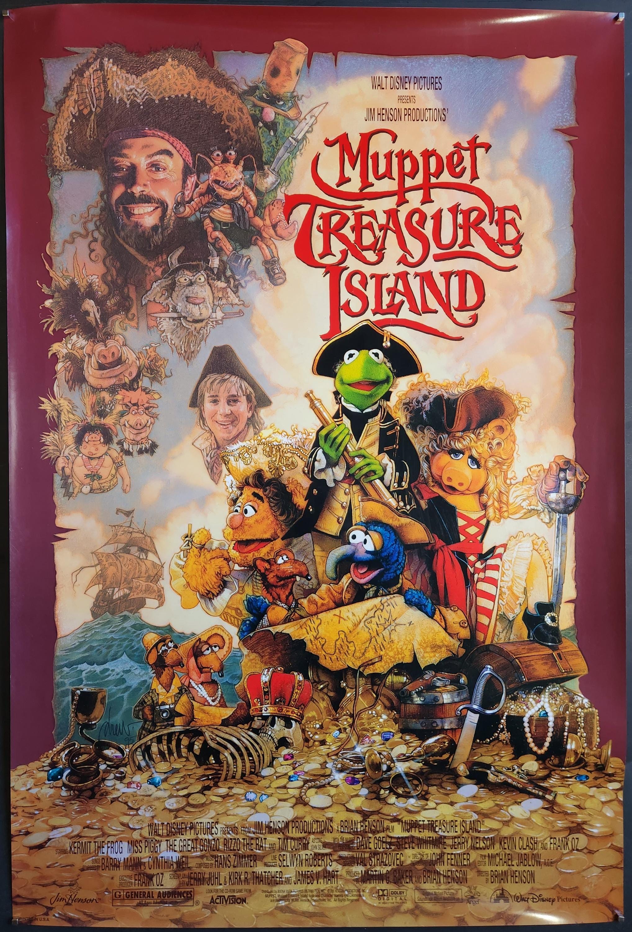 Muppet Treasure Island-an Original Vintage Movie Poster of the