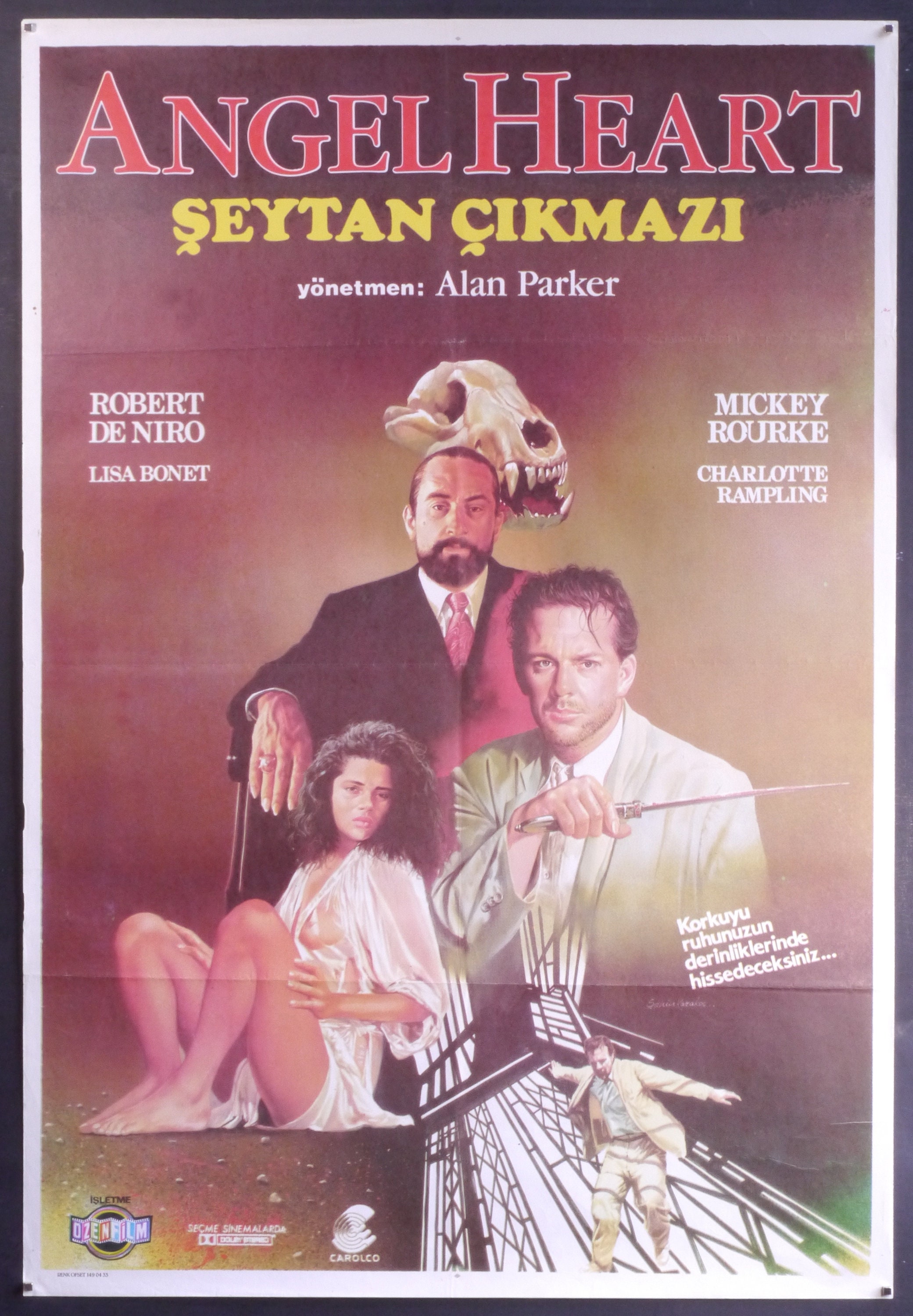 Angel Heart-an Original Vintage Movie Turkish Poster for Alan