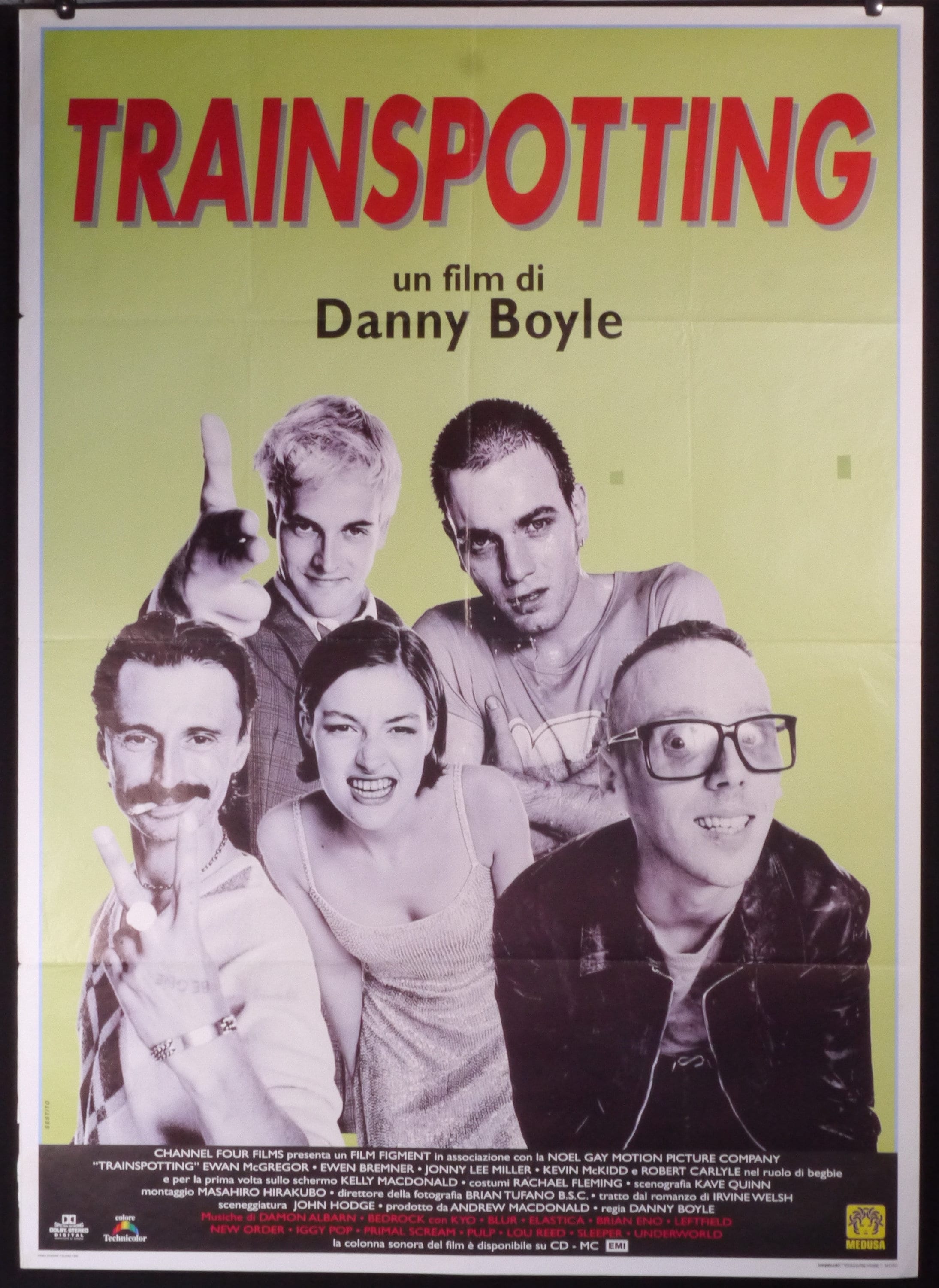【希少】trainspotting 劇場用ポスター ドイツ版 90s オリジナル Buy Trainspotting-an Original Vintage Movie Poster of Danny