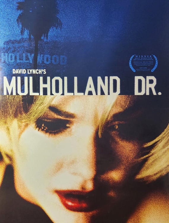 Mulholland Drive-an Original Vintage Movie Poster for David