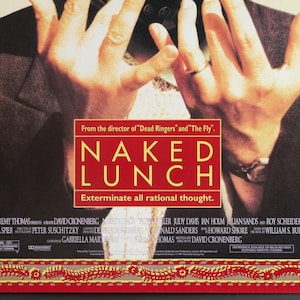 Naked Lunch-rare Original Vintage Movie Poster for David Cronenberg's