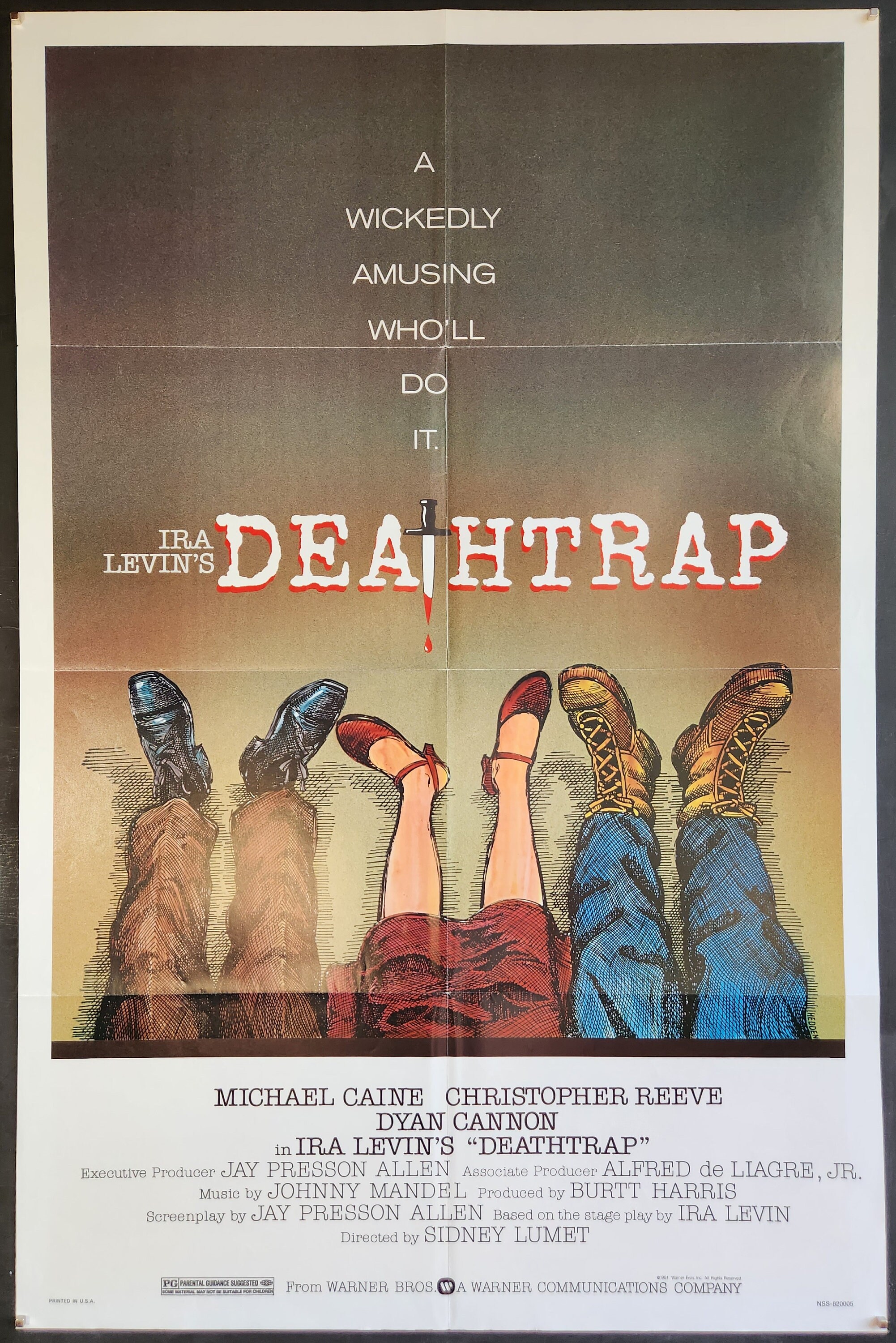 Deathtrap-an Original Vintage Movie Poster of Sidney Lumet's Who