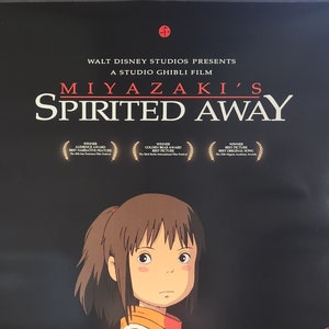 Spirited Away-Original Vintage Movie Poster for Hayao Miyazakis Fantastic Tale of Mystical Spirits with Suzanne Pleshette, and James Marsden image 5