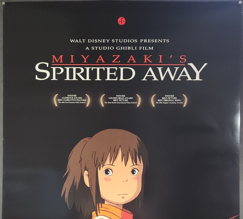 Spirited Away-Original Vintage Movie Poster for Hayao Miyazakis Fantastic Tale of Mystical Spirits with Suzanne Pleshette, and James Marsden image 5