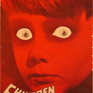 Children of the Damned-Rare Original Vintage Movie Poster de la película de terror extraterrestre de la Guerra Fría sobre niños con ojos que paralizan.