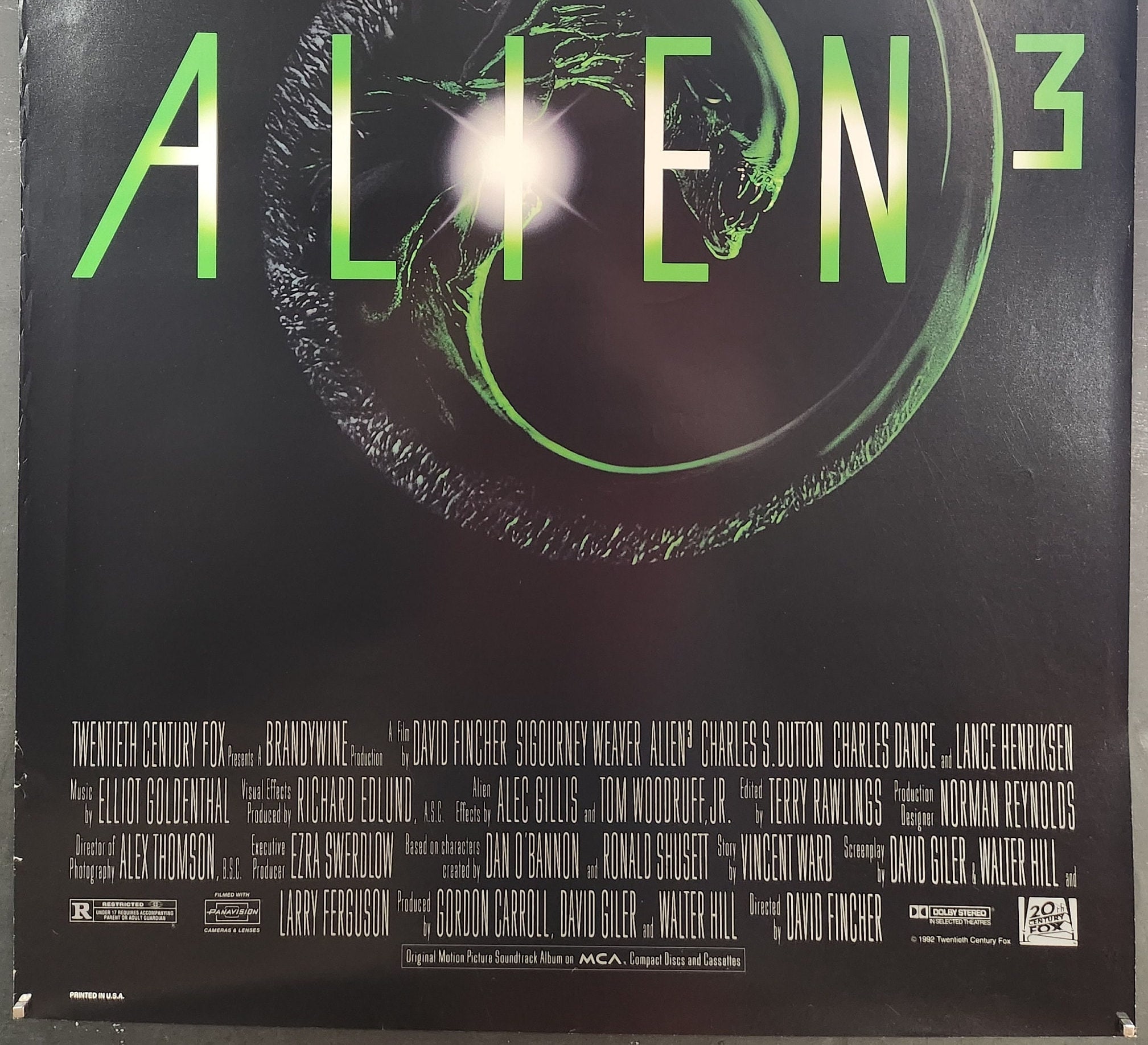 ALIEN 3-original Vintage Movie Poster of David Fincher's Sci