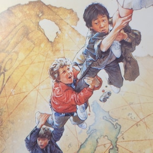 Póster original de la película Los Goonies de la aventura de Richard Donner con Sean Astin, Josh Brolin, Martha Plimpton y Ke Huy Quan