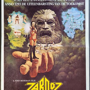 Zardoz-An Original Vintage Belgian Movie Poster for John Boorman's Strange Future Fantasy with Sean Connery, and Charlotte Rampling image 2