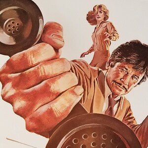 Telefon: un póster de película vintage original del thriller de espías explosivos de Don Siegel con Charles Bronson, Donald Pleasence y Lee Remick