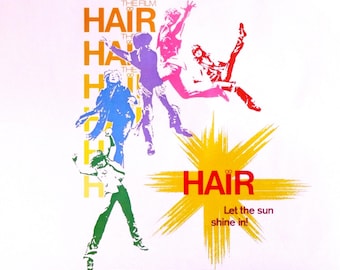 HAIR-An Original Vintage Movie Poster for Milos Foremans Psychedelic Musical with Treat Williams, John Savage, and Beverly D&#39;Angelo