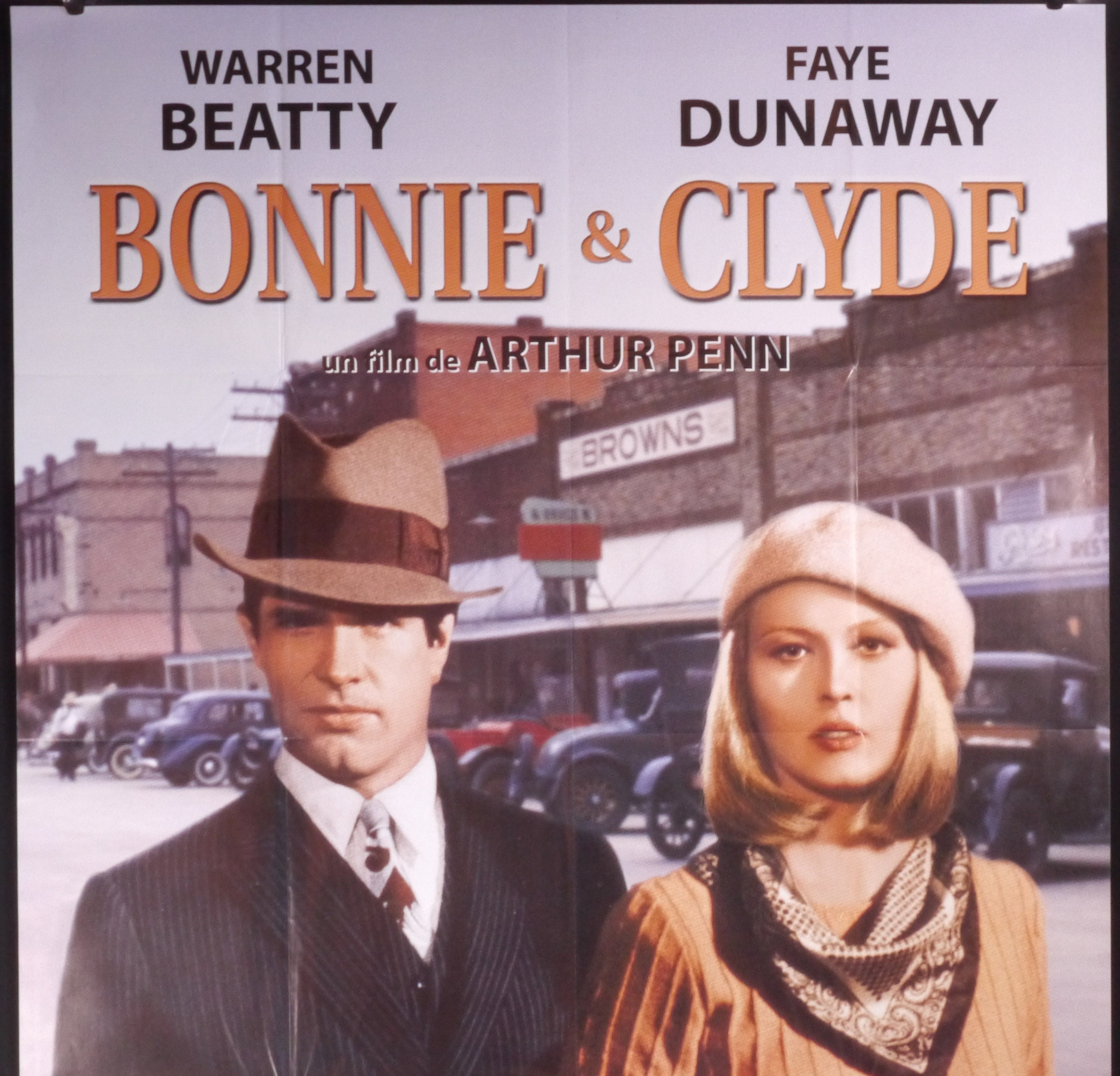 BONNIE and CLYDE Great 1 Sheet MP Original 1967 Fine Cond Warren Beatty and Faye Dunaway