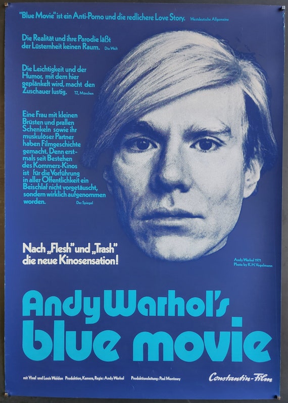 Il film blu di Andy Warhol: un raro poster di film d'epoca originale per il ritratto romantico di New York di Andy Warhol con Viva e Louis Waldon - Etsy Italia