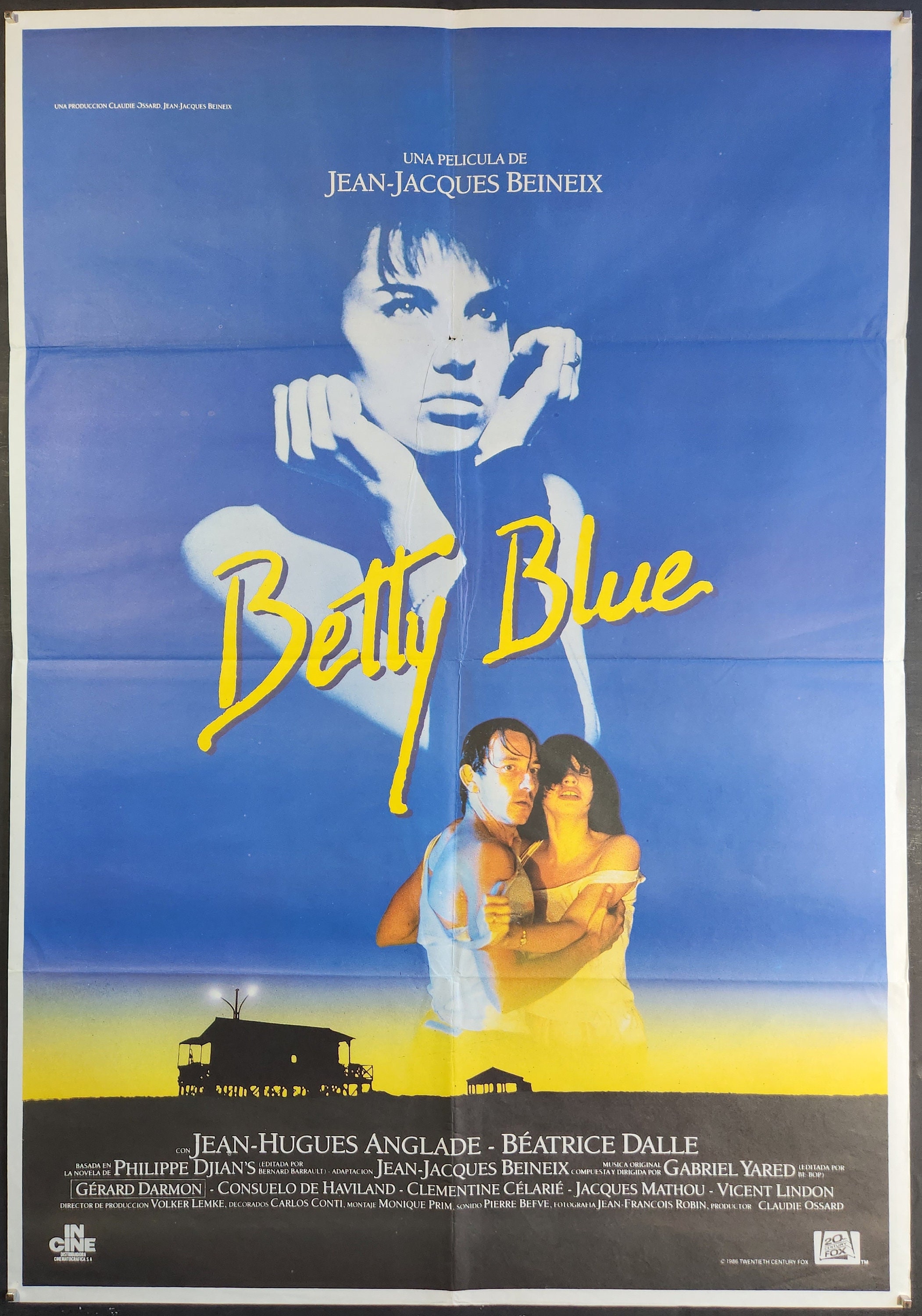 Betty Blue-an Original Vintage Movie Poster of Jean-jacques