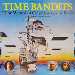 Time Bandits-Original Vintage Filmplakat zu Terry Gilliam's Story of a Time Travelling Boy and a Small Posse of Bandits mit Sean Connery