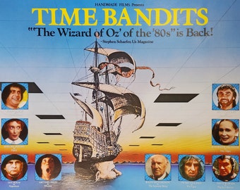 Time Bandits-Original Vintage Movie Poster for Terry Gilliam's Story of a Time Travelling Boy and a Small Posse of Bandits with Sean Connery