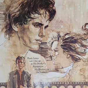 Rumble Fish-Cartel original de la película vintage de Francis Ford Coppolas Story of Teen Rebellion con Matt Dillon, Mickey Rourke y Diane Lane