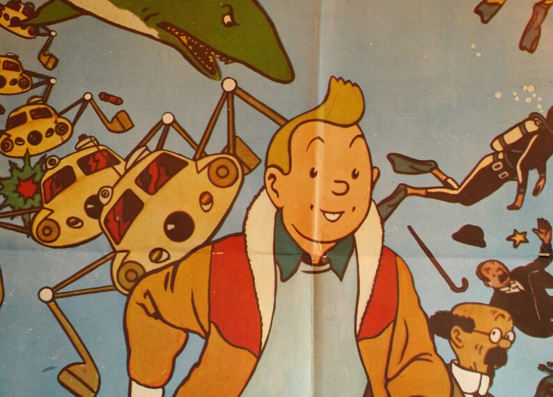 Tintin and the Lake of Sharksan Original Vintage Movie Poster Etsy