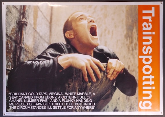 trainspotting ポスター　ヴィンテージ　映画　額付き　イギリス製 trainspotting ポスター 特大 ヴィンテージ 90年代 映画 - メルカリ