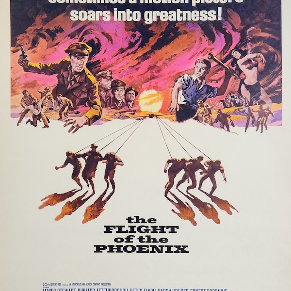 Flight of the Phoenix-Original Vintage Movie Poster of Robert Aldrich's Desert Adventure with James Stewart, Peter Finch and Ernest Borgnine
