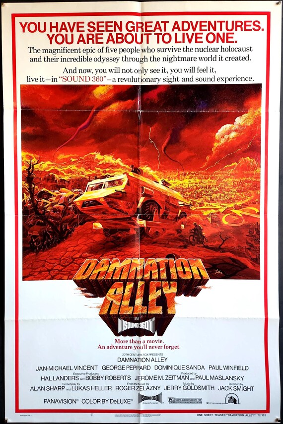 Damnation Alley-an Original Vintage Movie Poster of the