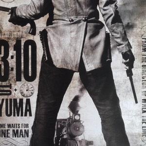 3:10 a Yuma-Un póster original de la película épica de James Mangold Tale of a Posse on the Hunt con Russell Crowe, Christian Bale y Ben Foster