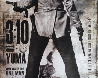 3:10 to Yuma-An Original Movie Poster of James Mangold's Epic Tale of a Posse on the Hunt with Russell Crowe, Christian Bale and Ben Foster