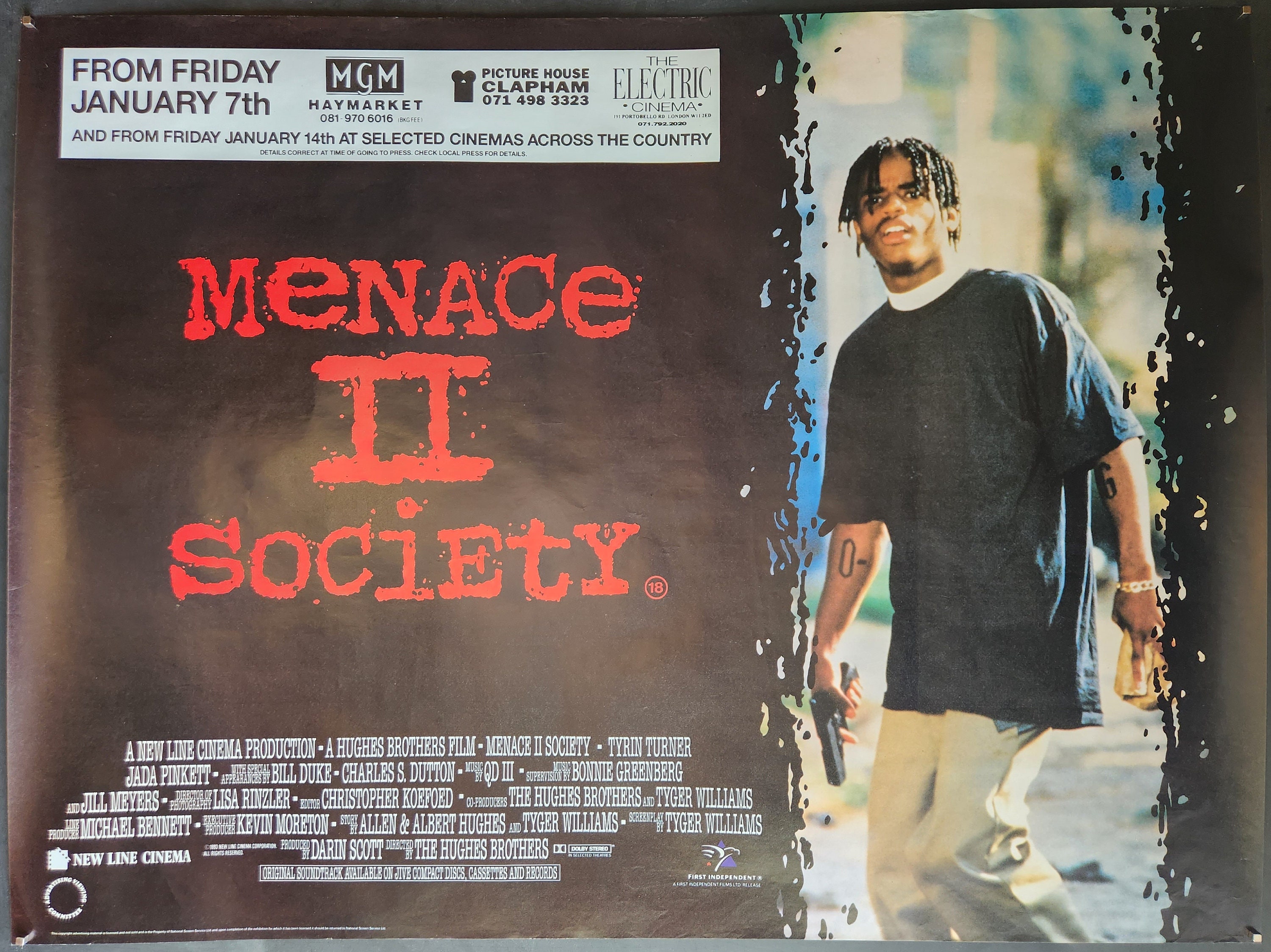 Menace II Society-a Rare Original Vintage Movie Poster for the