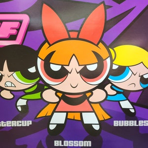 The Powerpuff Girls Movie-An Original Vintage Movie Poster of Craig McCracken&#39;s Epic Adventure featuring Blossom, Buttercup, and Bubbles