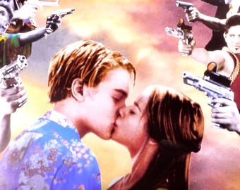 Romeo + Juliet-Original Vintage Movie Poster of Baz Luhrmanns Shakespearean Romance with Leonardo DiCaprio, Claire Danes and John Leguizamo