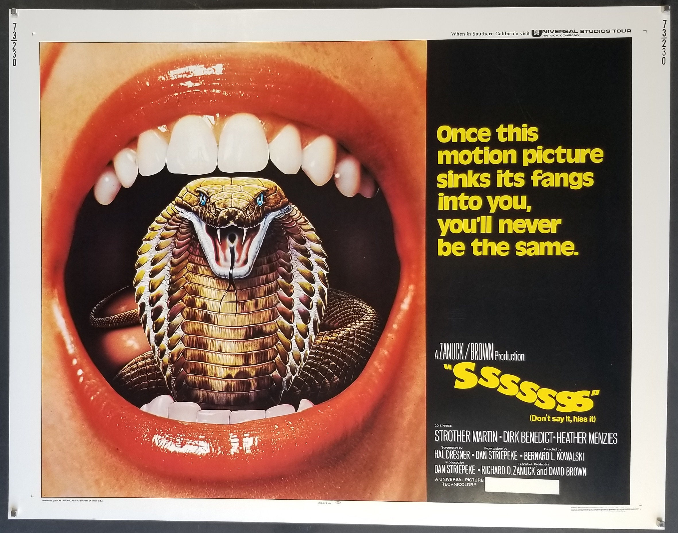 Sssssss/serpent-rare Original Vintage Movie Poster of the Snake ...