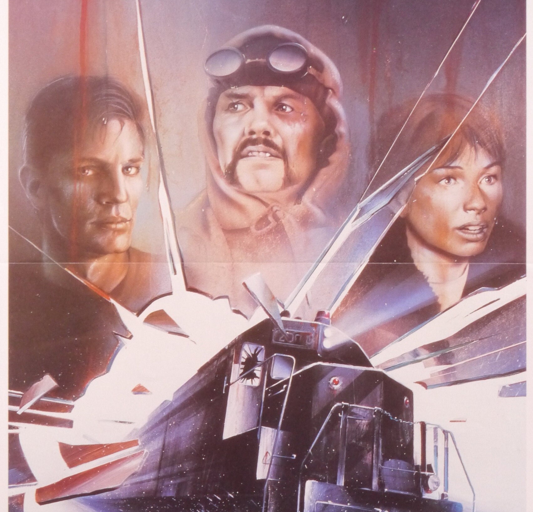 Runaway Train-Original Vintage Movie Poster for Andrey Konchalovskiys Arctic Thriller with Jon Voight Eric Roberts and Rebecca De Mornay