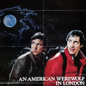 An American Werewolf in London-Original Vintage Movie Poster for the John Landis Horror Comedy Romance with Jenny Agutter and David Naughton