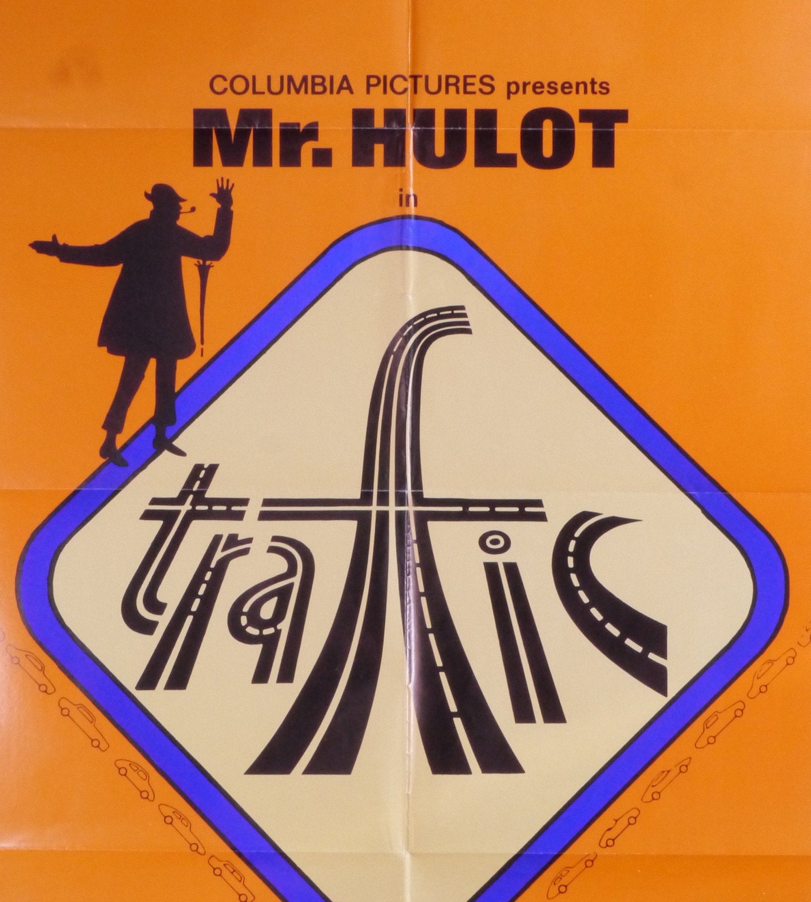 Trafic-original Vintage Movie Poster of Jacques Tati's Comic