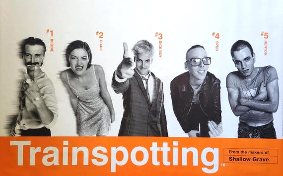 Trainspotting-an Original Vintage Movie Poster of Danny Boyles
