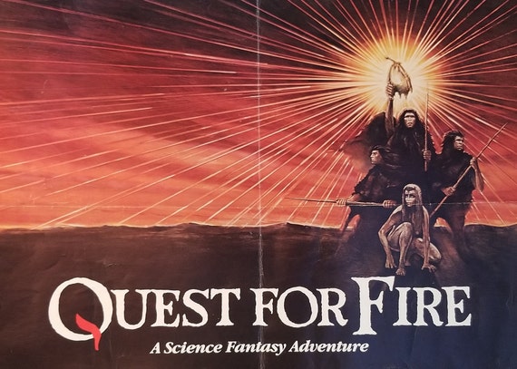 Quest for Fire-an Original Vintage Movie Poster of Jean-jacques Annaud's  Prehistoric Caveman Adventure With Ron Perlman and Rae Dawn Chong - Etsy
