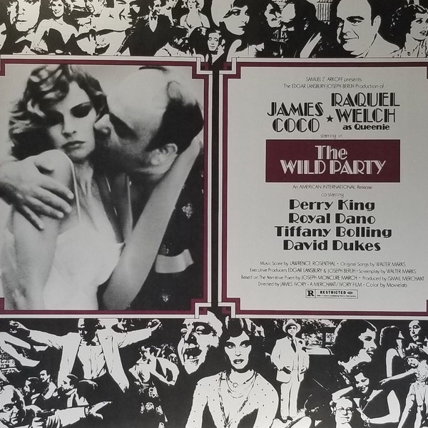 The Wild Party-An Original Vintage Movie Poster of James Ivory's Wild Jazz Age Drama with Raquel Welch, James Coco, and Perry King