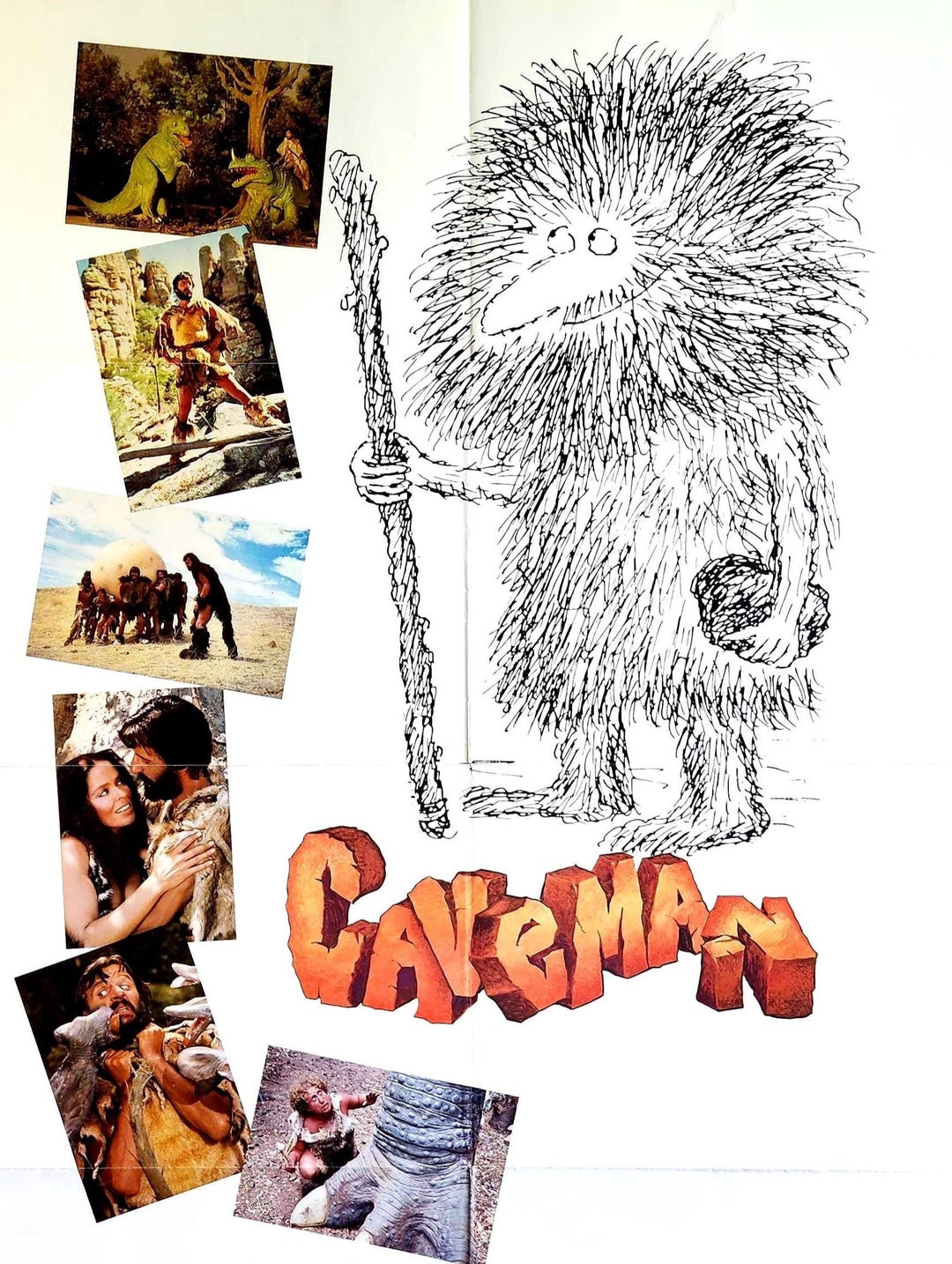 Caveman-a Rare Original Vintage Movie Poster of the Wacky Jurassic ...