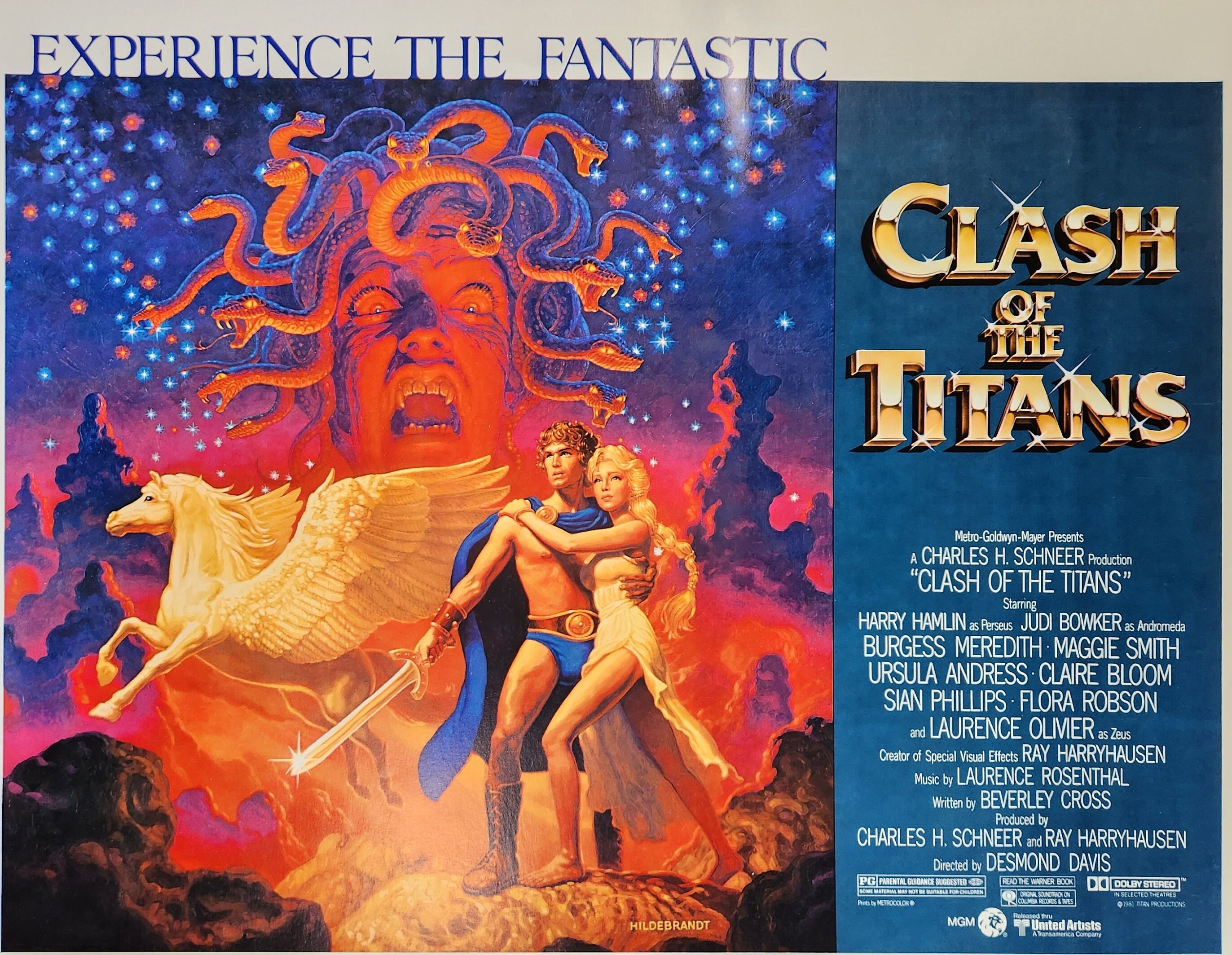 CLASH OF THE TITANS (1981) US original issue 1 Sheet ***Harry